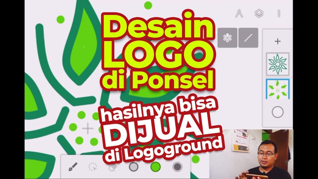 Desain Logo dengan HP Android dan bisa dijual di Logoground